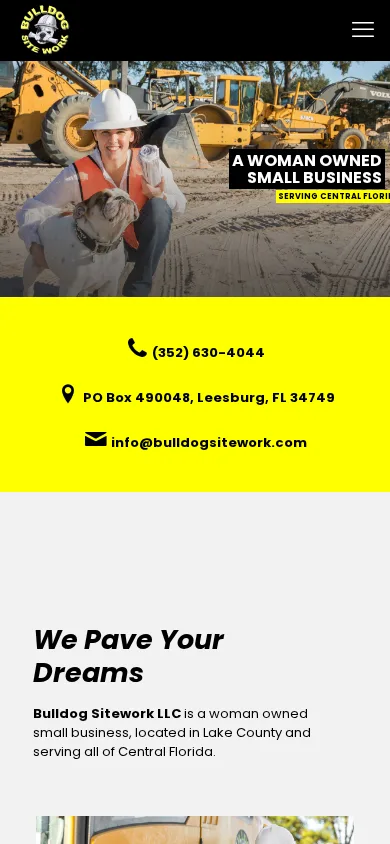 Bulldog Sitework on mobile