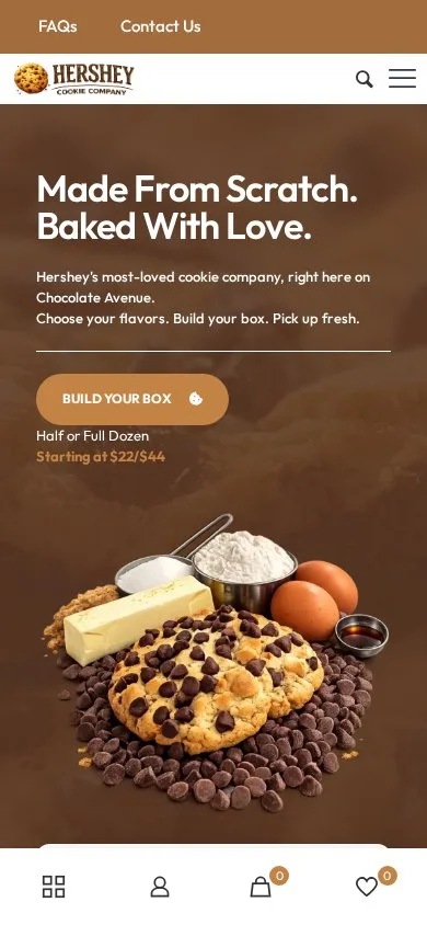 Hershey Cookie Company on mobile