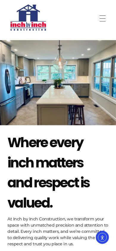 Inch by Inch Construction, Inc. on mobile