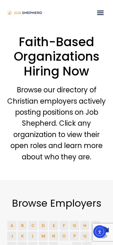 The employer side: where businesses post jobs and manage applicants on their own branded portal. on mobile