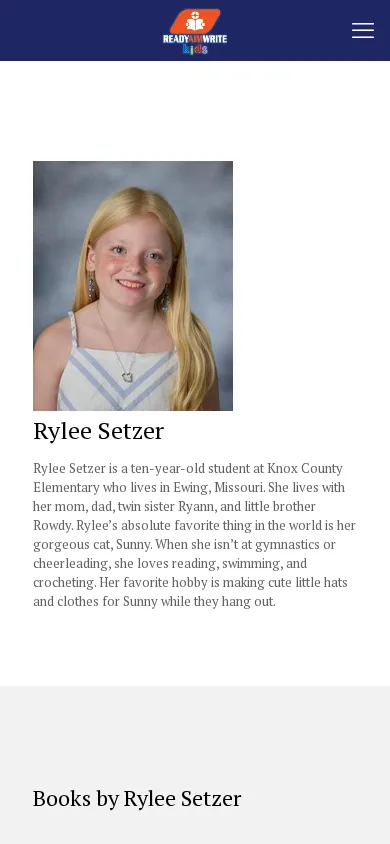Every published author gets a profile page with their own bio and photo. on mobile