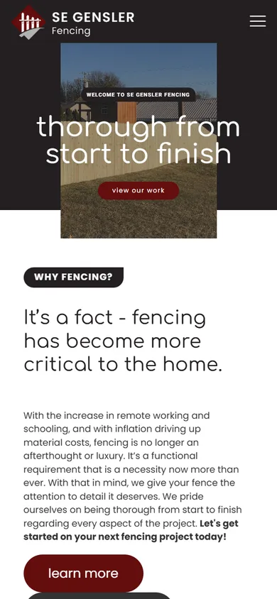 SE Gensler Fencing on mobile